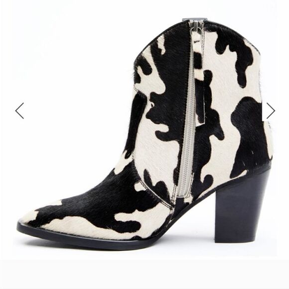 Idyllwind Calf Hair Cow Print Cowboy Booties Sz 8 - Picture 2 of 15